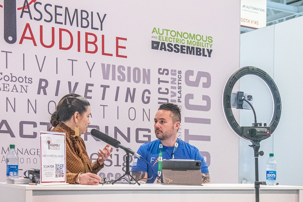 An episode of the Assembly Audible podcast being recorded live at The ASSEMBLY SHow SOUTH