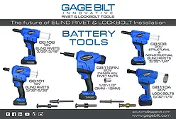 Blind Rive & Lockbolt Installation Tools from Gage Bilt
