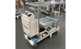 AGV system with powered conveyor help increase productivity.