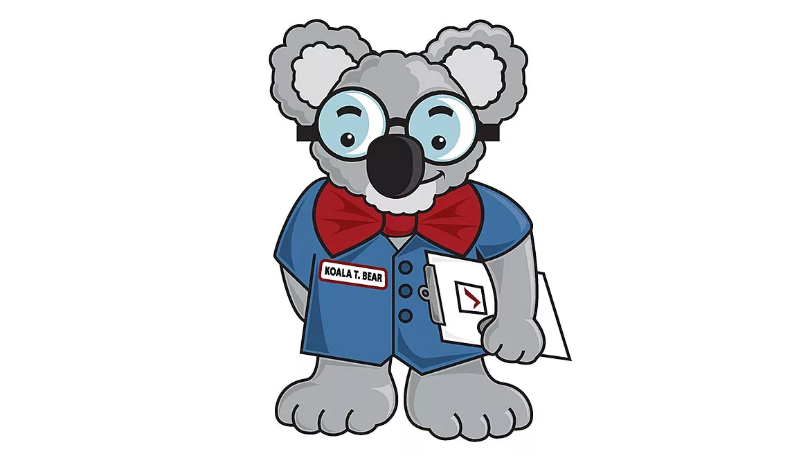 A drawing of Koala T. Bear