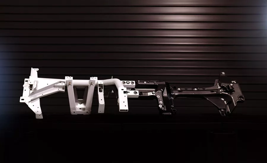 A crossbeam made of new materials with lower carbon dioxide emissions..