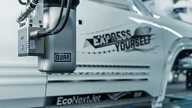 EcoNextJet applies custom graphics anywhere on the body with pinpoint precision
