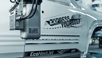 EcoNextJet Robot at Durr EcoNextJet applies custom graphics anywhere on the body with pinpoint precision