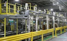 Robots on an automated line at GE Appliances