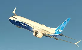 Boeing 737 mid-flight