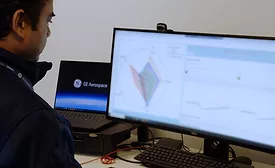 Generative AI visualization of a hypersonic ramjet engine design developed by GE Aerospace researchers to accelerate aerospace engineering and advanced manufacturing workflows