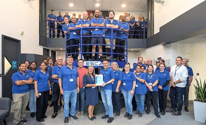 ESCATEC UK team members hold ISO 13485 certification for medical device manufacturing quality management.