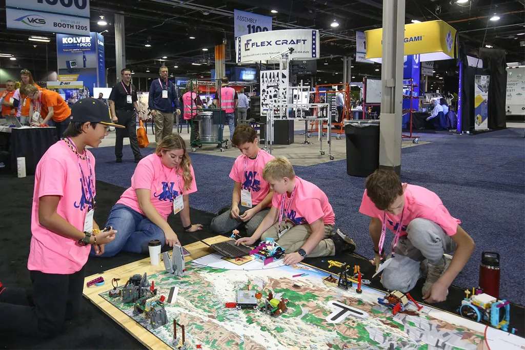 FIRST Robitics teams at The ASSEMBLY Show
