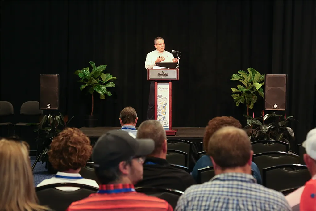 A speaker from The Quality Show