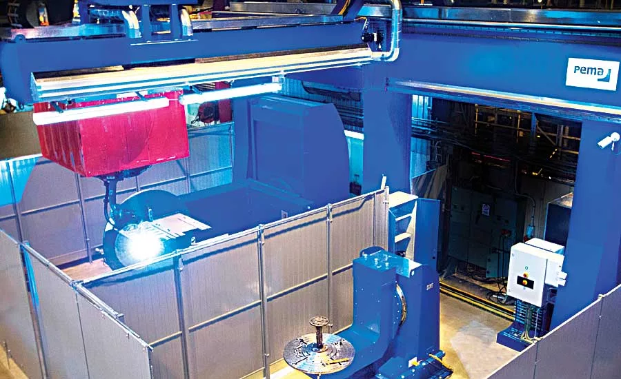 Robotic Weldling System Assembles Logging Machine