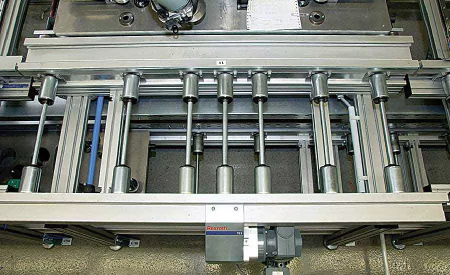 Roller Conveyor Moves Axles on Skoda Assembly Line
