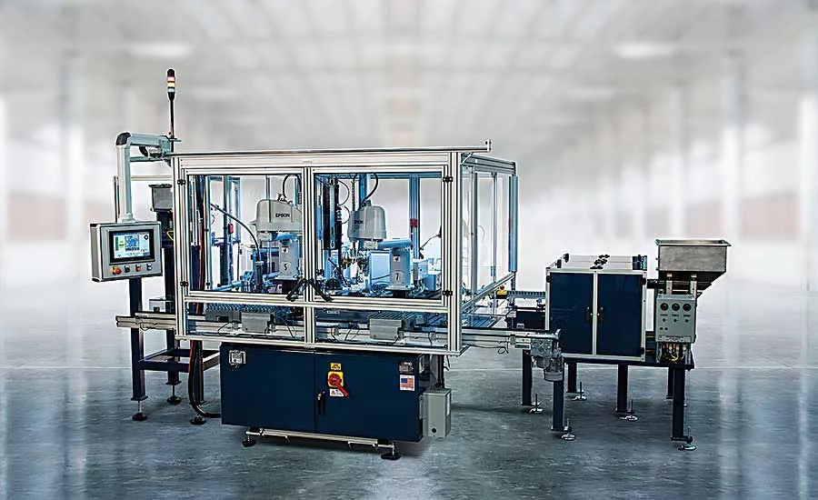 Robots assemble hydraulic valves