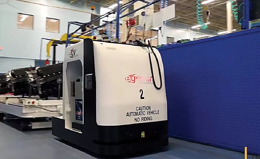 Tugger AGVs Rejuvenate AER Engine Production