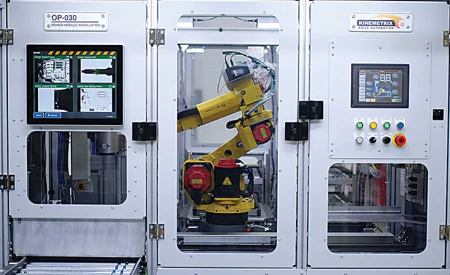 Agile automation system assembles automotive inverters