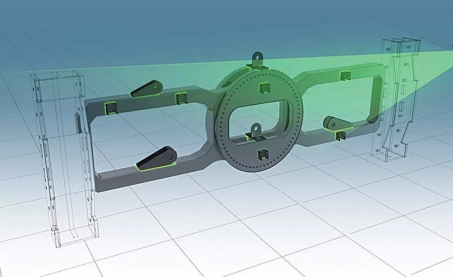Virtual Templating with Laser Projection