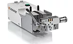 This benchtop machine is used to strip the protective covering off of optical fiber