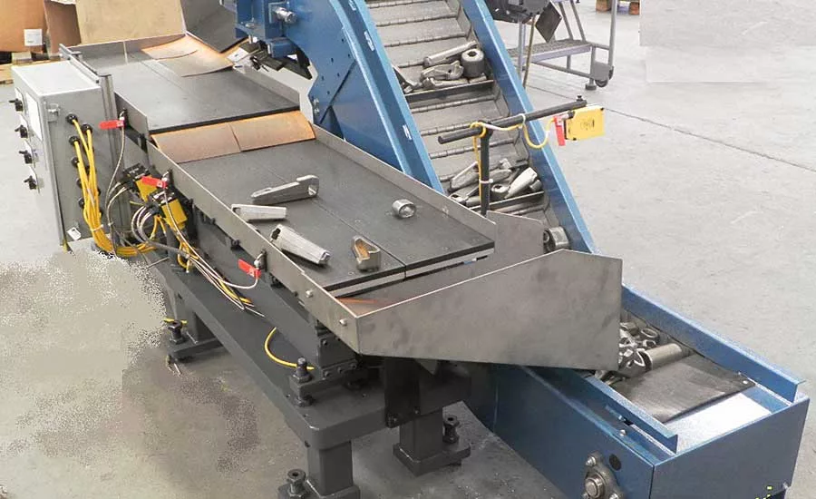 Flex feeder handles heavy castings