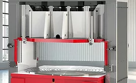 Hydraulic Press Bulge-Forms Metal Tankheads