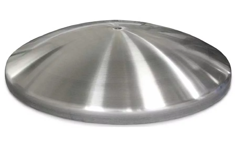 Hydraulic Press Bulge-Forms Metal Tankheads