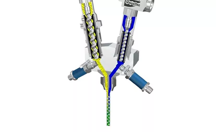 Potting Head Provides More-Precise Dispensing