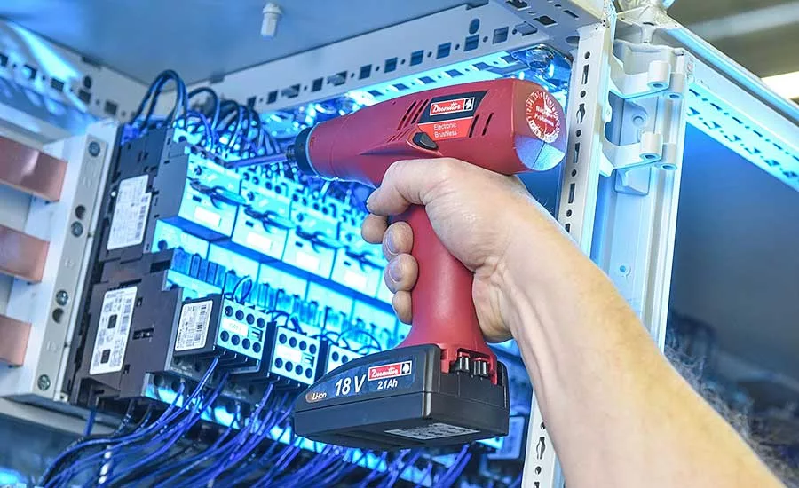 Cordless Tools Improve Ergonomics and Quality for Assembler of Electrical Equipment