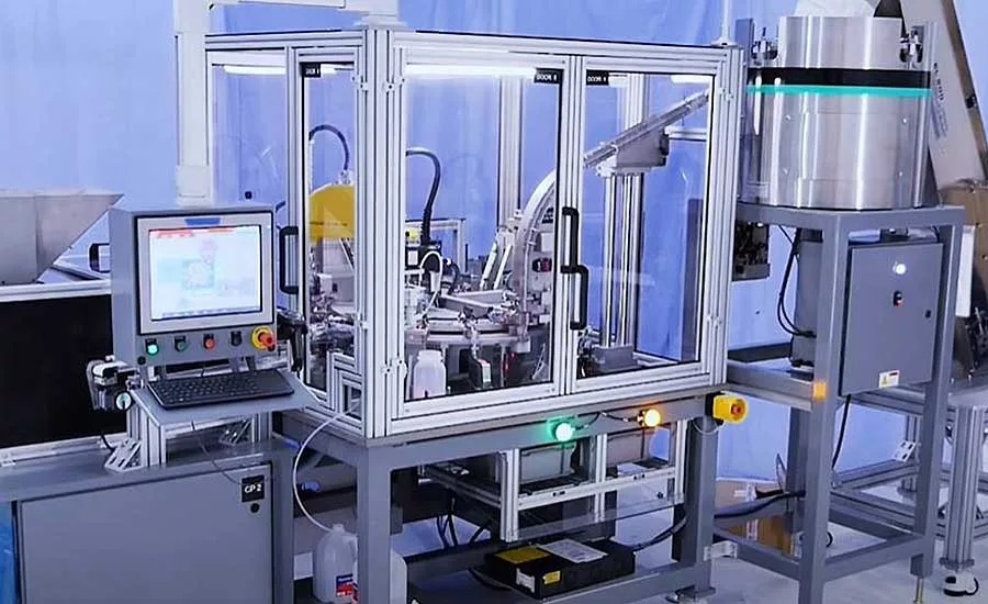 Automated System Fills, Caps Vials