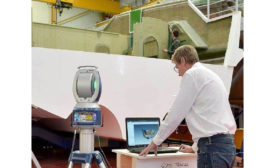 Laser-Based Tracker and Projector Improve Yacht Hull Assembly