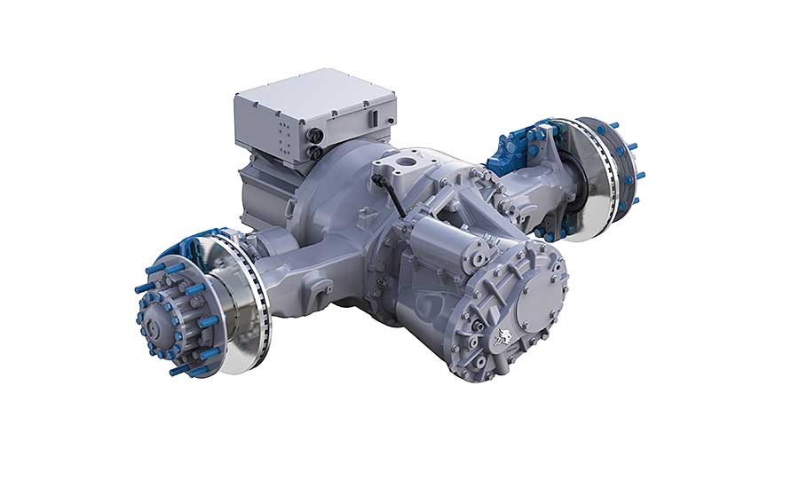 Meritor Inc. touted the 17Xe ePowertrain designed for heavy-duty vehicle applications.