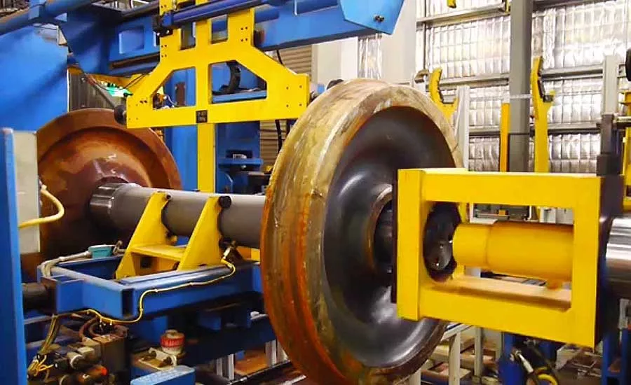 Press Fitting Railcar Wheelsets