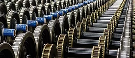 Press Fitting Railcar Wheelsets