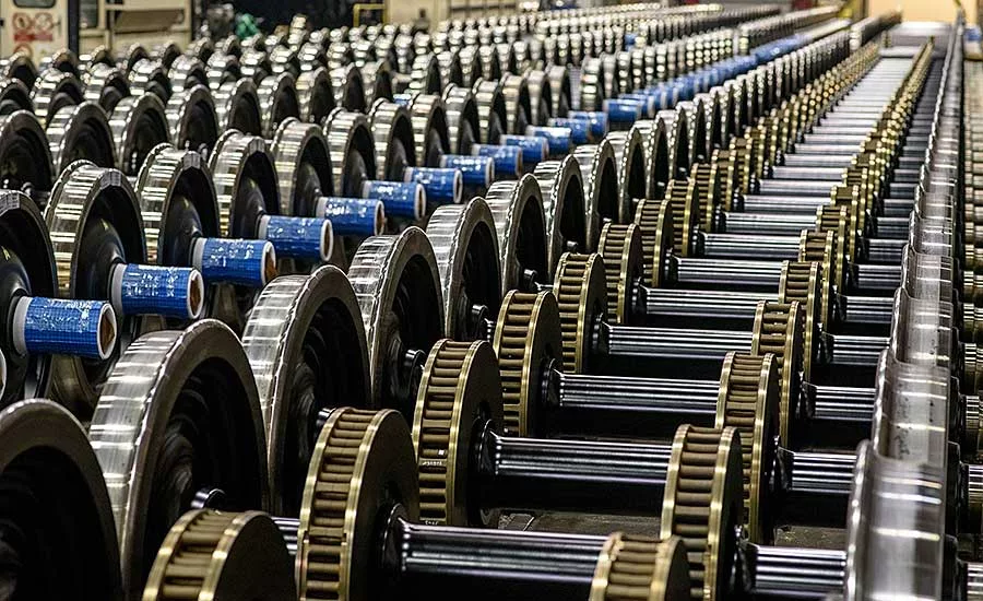 Press Fitting Railcar Wheelsets