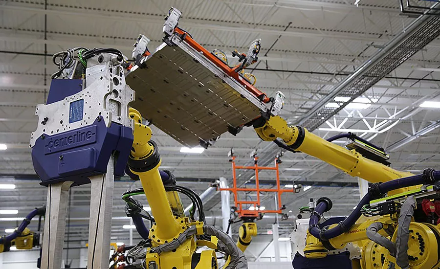 robots at Magna's St. Clair assembly plant