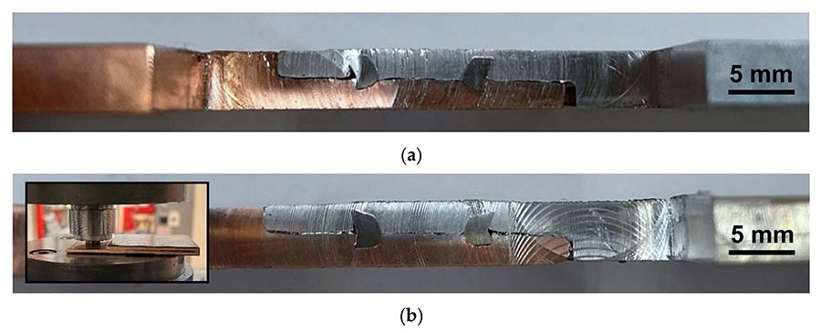 cross sections of the riveted joints