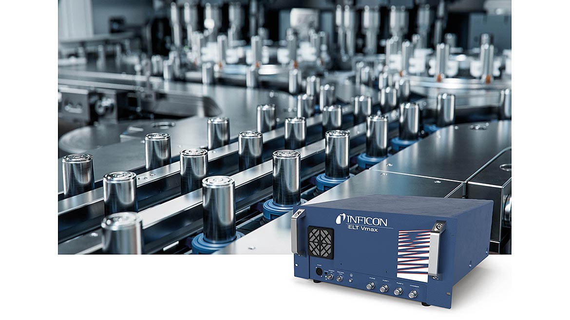 Leak testing battery cells in production by direct electrolyte leak testing.