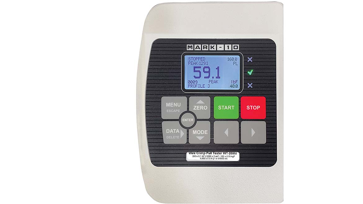 Mark-10 digital display with a white background.