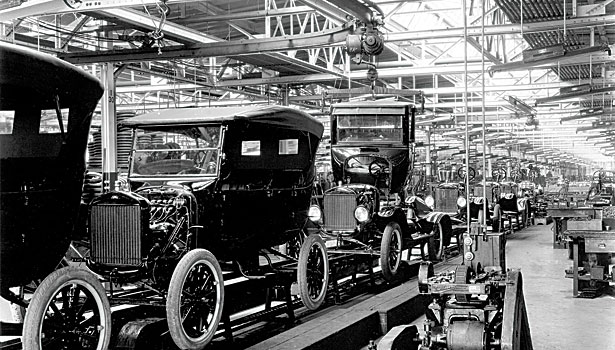 Henry ford invented the moving assembly line #3