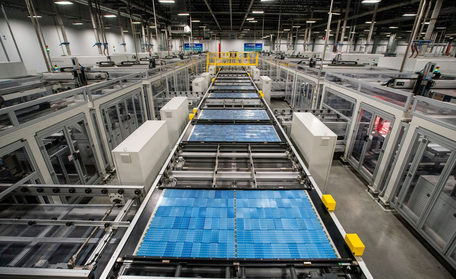 Q Cells solar panel manufacturing