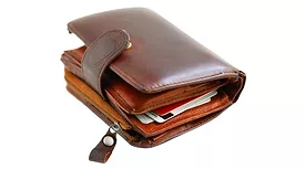 An old wallet discovered by auto mechanic