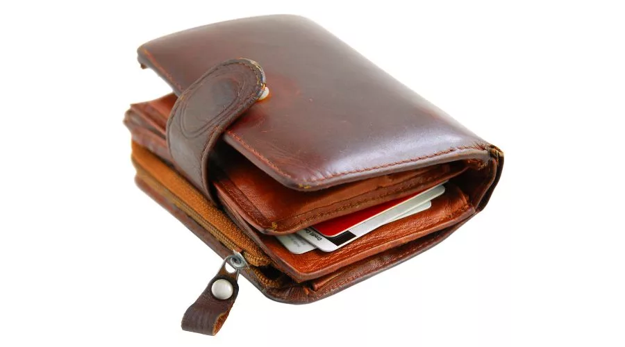 An old wallet discovered by auto mechanic