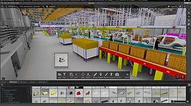 BMW Group Virtual Factory. User Interface of NVIDIA Omniverse.