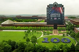 Stellantis employees celebrate the Chrysler brand's centennial