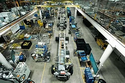 Electric RV chassis assembly line