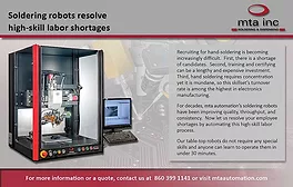 Table-Top Soldering Robots from mta Automation