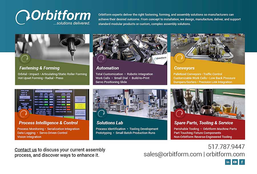 Fastening, Forming & Assembly Solutions from Orbitform