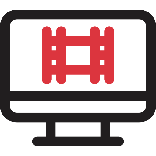 Video teleprompter icon.