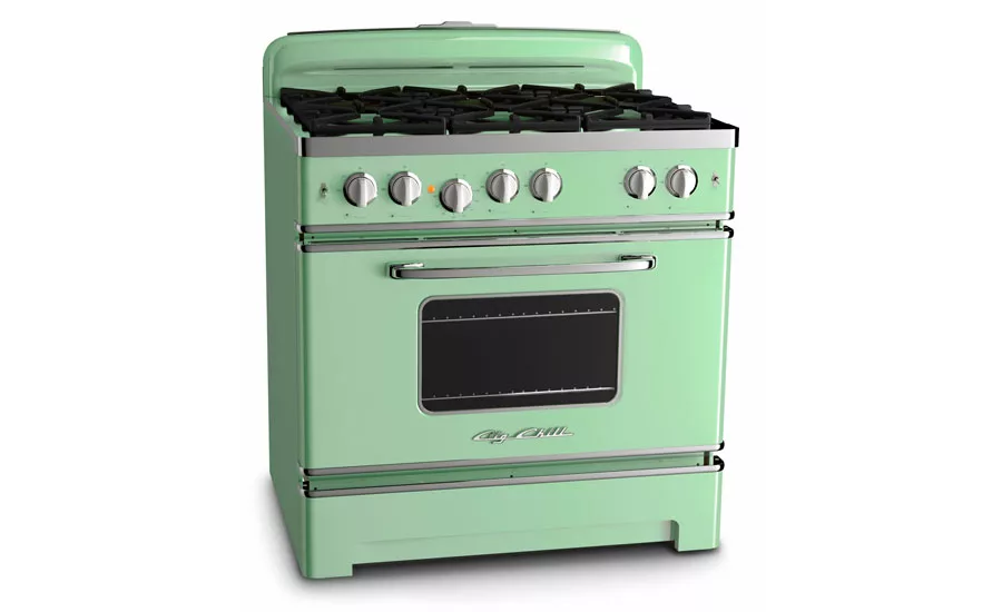 One of Big Chill’s 1950s-style ovens, in jade green. Source: Big Chill