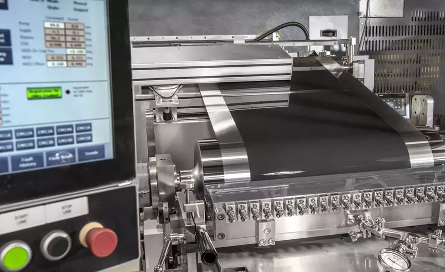 coating anode and cathode electrodes