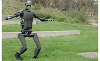 robot performing a dance routine robot performing a dance routine