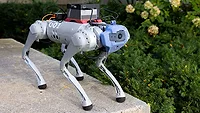 quadruped robot learns from synthetic data