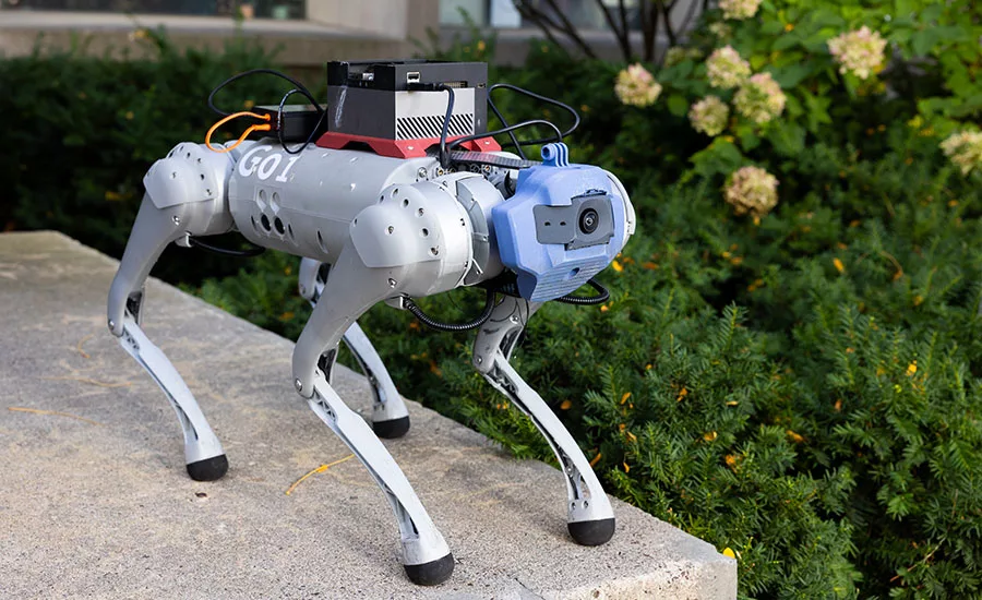 quadruped robot learns from synthetic data